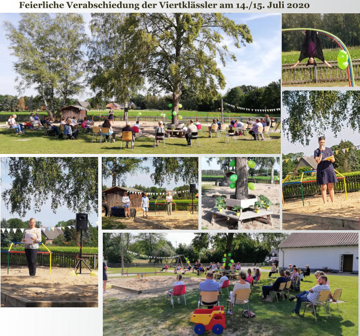 Feierliche Verabschiedung der Viertklässler am 14./15. Juli 2020
